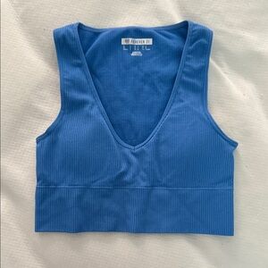 Forever 21 Vibrant Blue Ribbed Tank Top